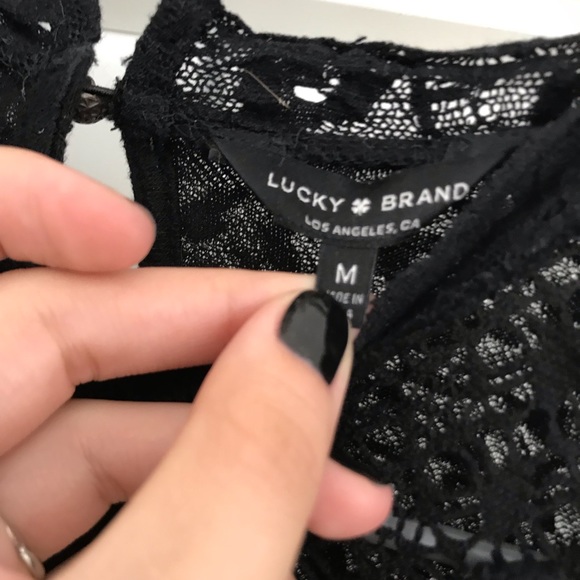 Lucky Brand Lace Detail Top - Picture 4 of 4